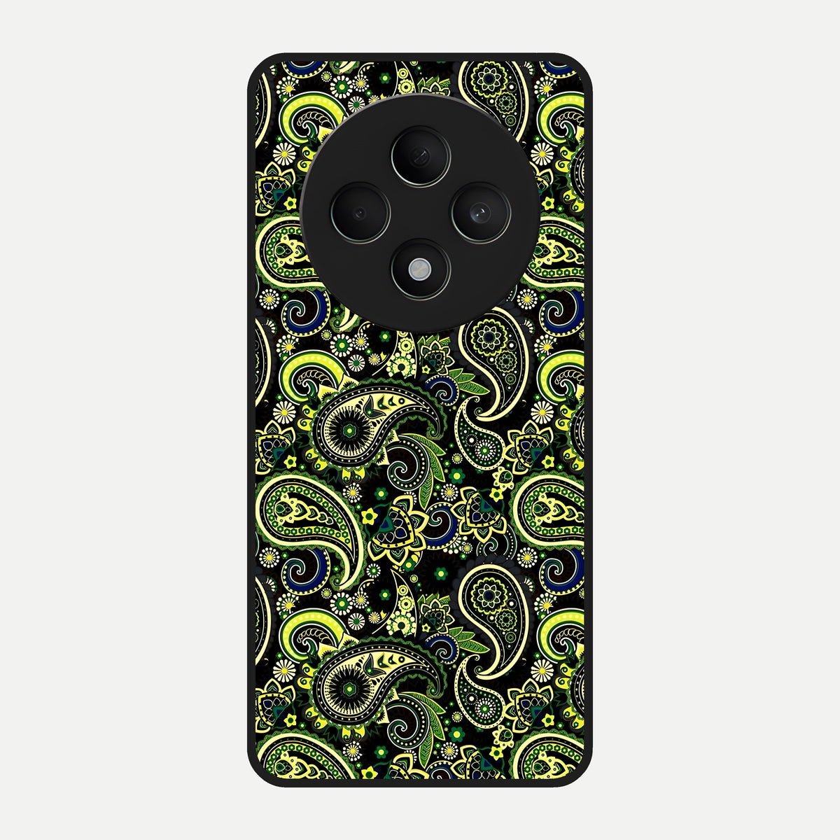  Green Lemon Glass Case For Oppo F27 5G back cover – full design glossy printed glass finish