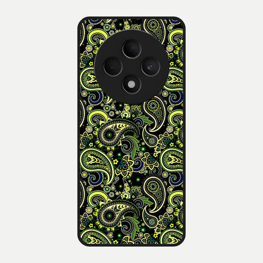  Green Lemon Glass Case For Oppo F27 5G back cover – full design glossy printed glass finish