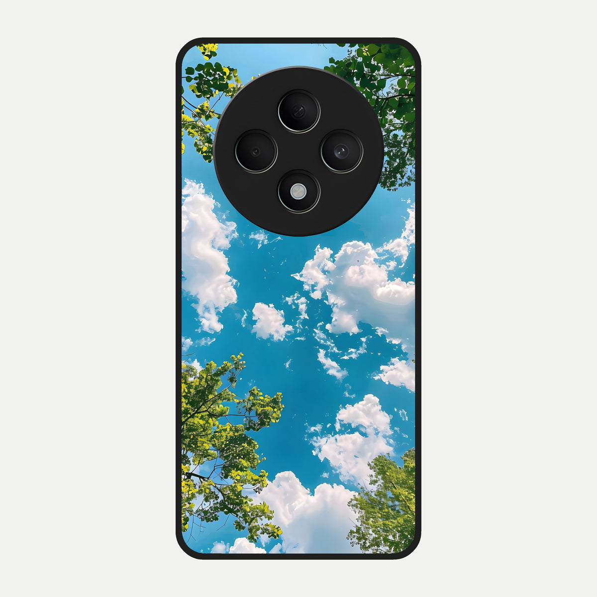  Green Moon Energy Glass Case For Oppo F27 5G back cover – full design glossy printed glass finish