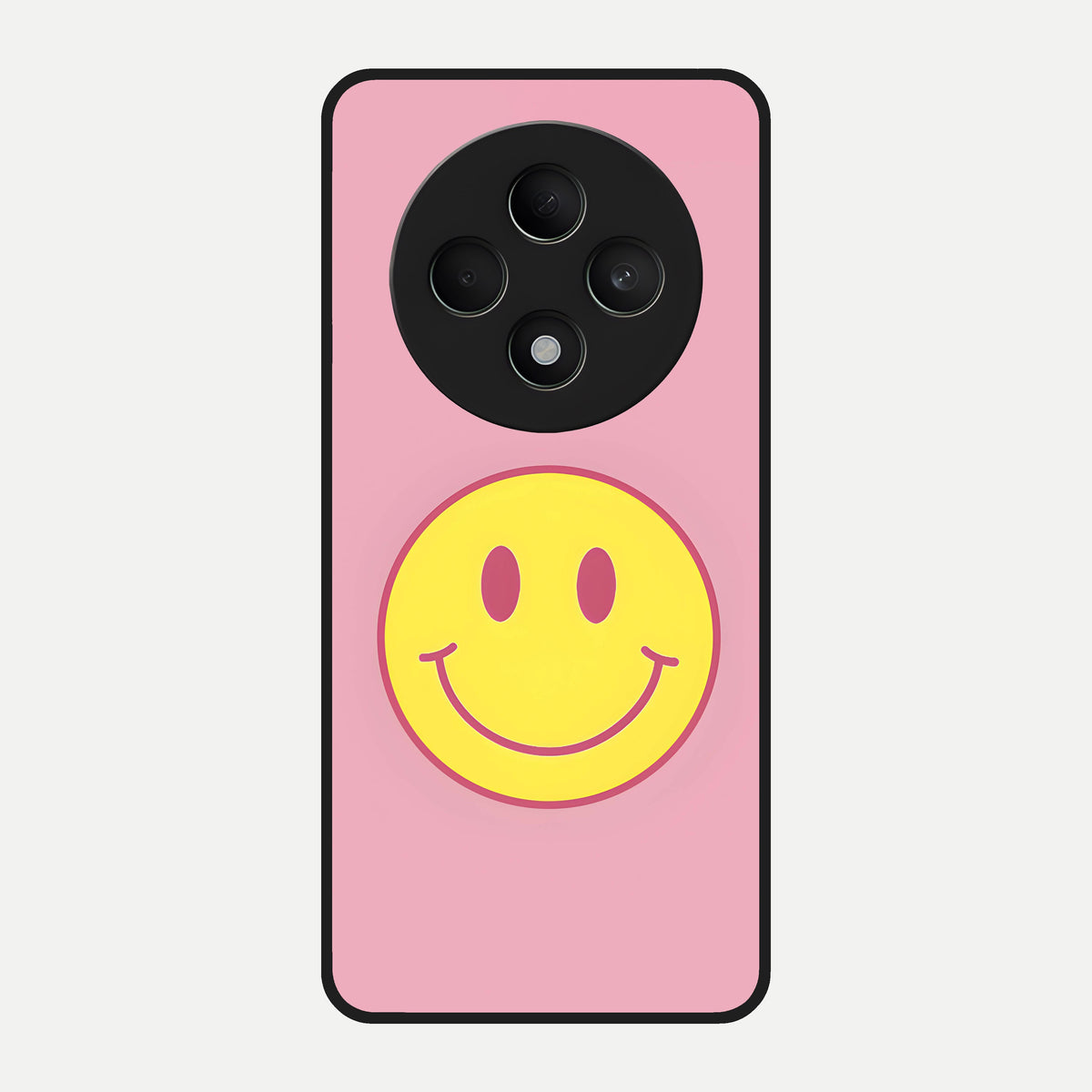  Happy Pink Mood Glass Case For Oppo F27 5G back cover – full design glossy printed glass finish