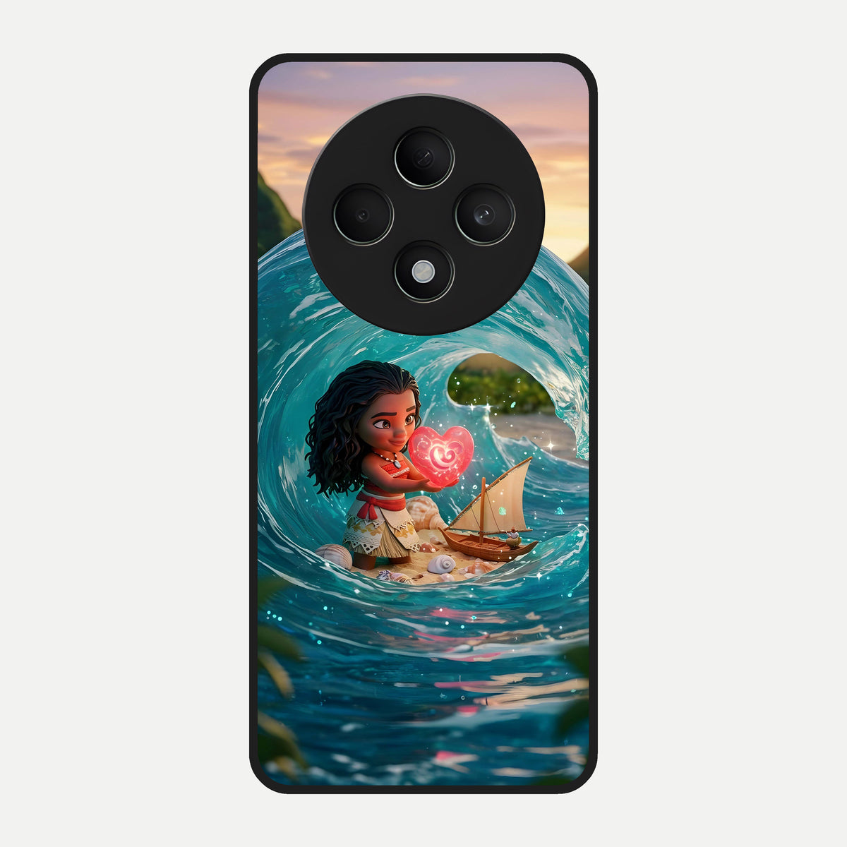  Heart of Ocean Glass Case For Oppo F27 5G back cover – full design glossy printed glass finish