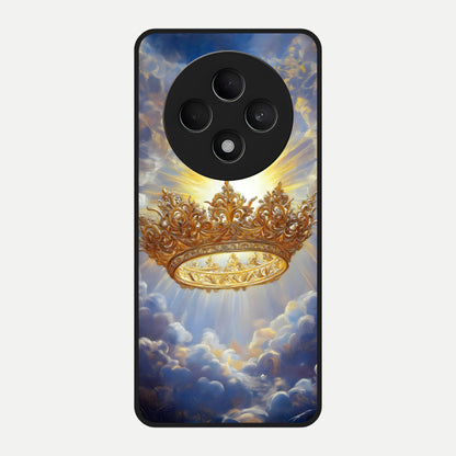  Heavenly Crown Light Glass Case For Oppo F27 5G back cover – full design glossy printed glass finish