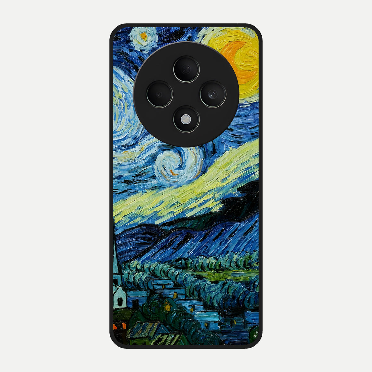 Inspired Van Gogh Art Glass Case For Oppo F27 5G back cover – full design glossy printed glass finish