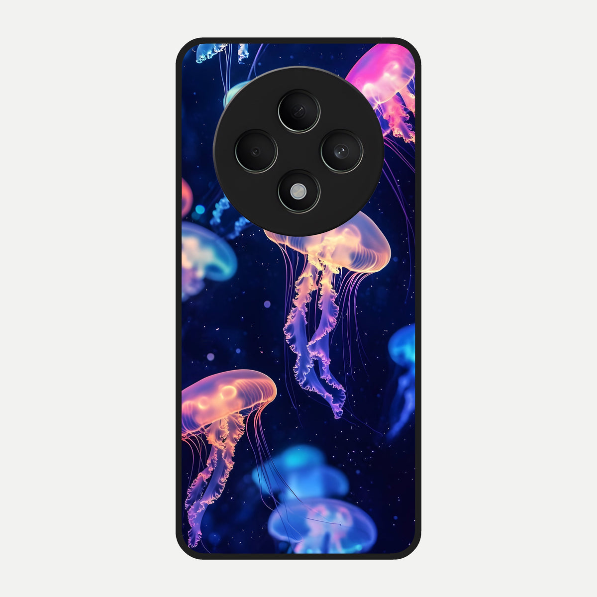  Jellyfish Pattern Glass Case For Oppo F27 5G back cover – full design glossy printed glass finish