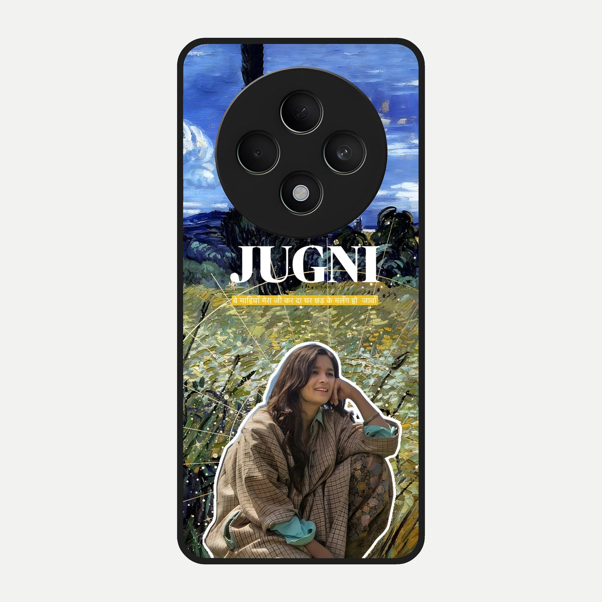  Jugni Soul Vibes Glass Case For Oppo F27 5G back cover – full design glossy printed glass finish