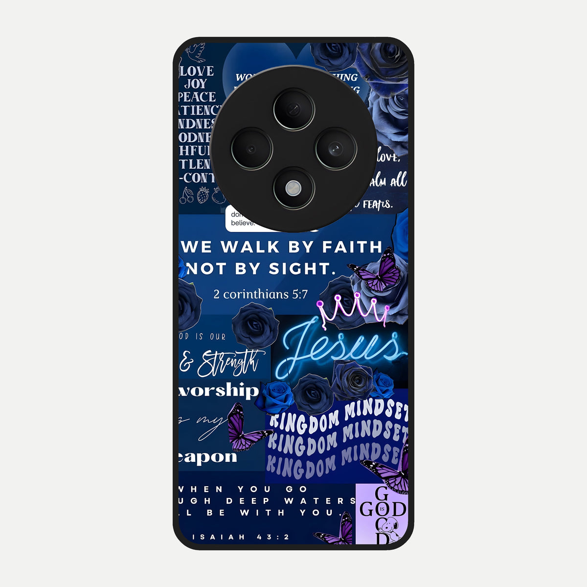  Kingdom Faith Glow Glass Case For Oppo F27 5G back cover – full design glossy printed glass finish
