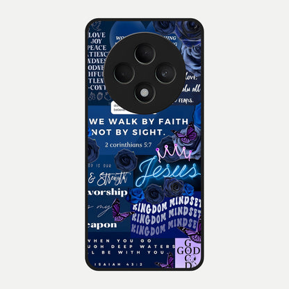  Kingdom Faith Glow Glass Case For Oppo F27 5G back cover – full design glossy printed glass finish