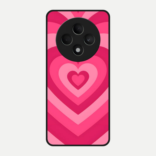  Layered Love Hearts Glass Case For Oppo F27 5G back cover – full design glossy printed glass finish
