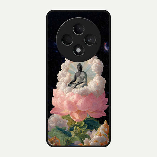  Lotus Divine Peace Glass Case For Oppo F27 5G back cover – full design glossy printed glass finish