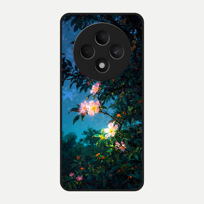 Midnight Bloom Glow Glass Case For Oppo F27 5G back cover – full design glossy printed glass finish