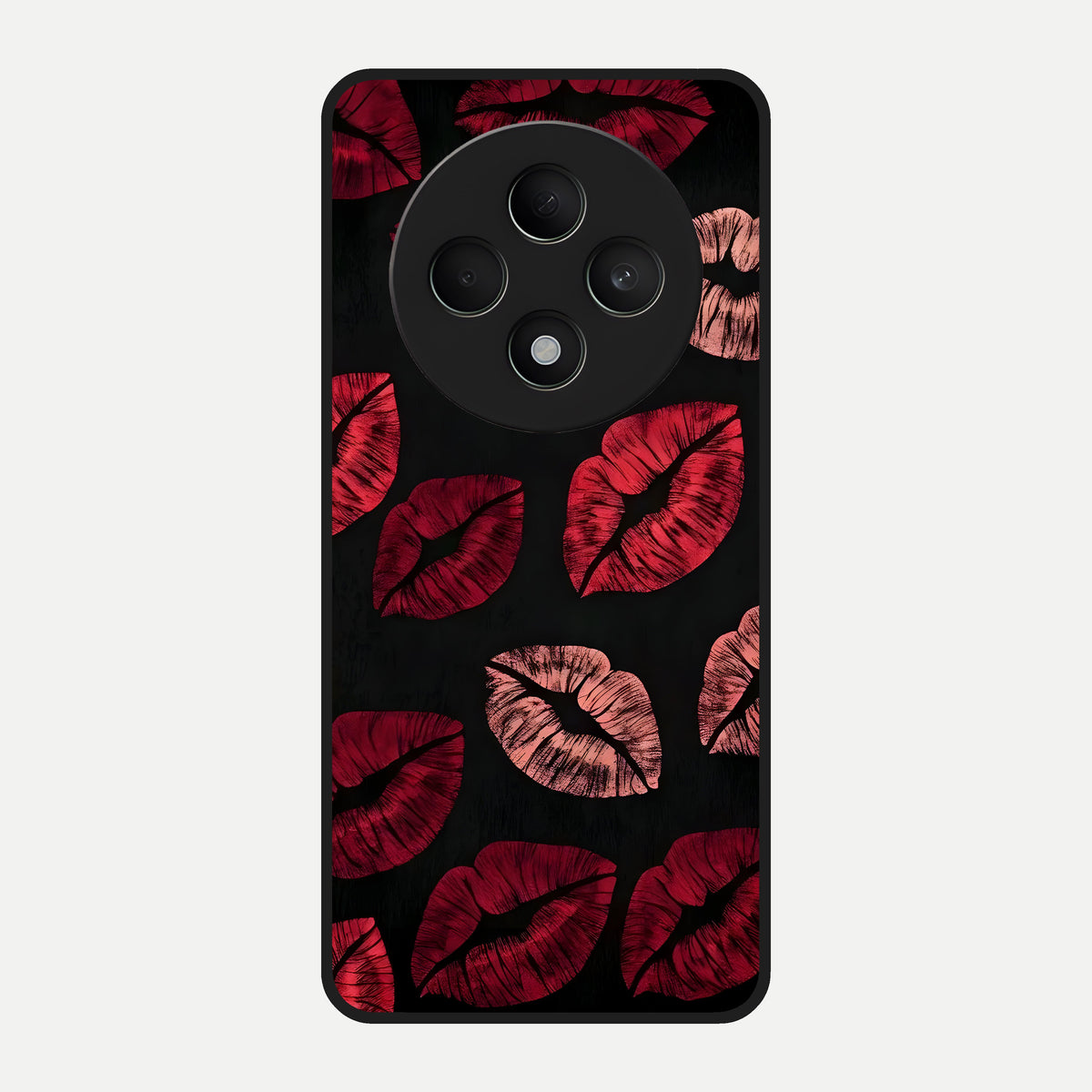  Midnight Kiss Love Glass Case For Oppo F27 5G back cover – full design glossy printed glass finish