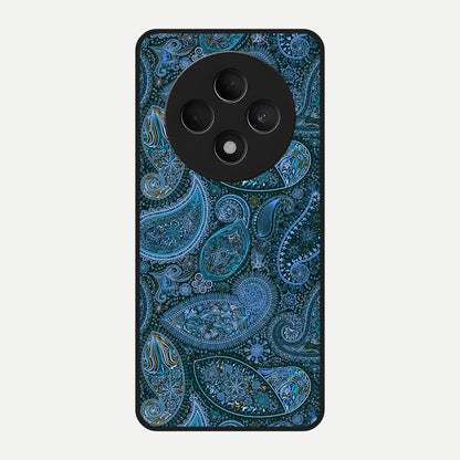  Midnight Paisley Glow Glass Case For Oppo F27 5G back cover – full design glossy printed glass finish