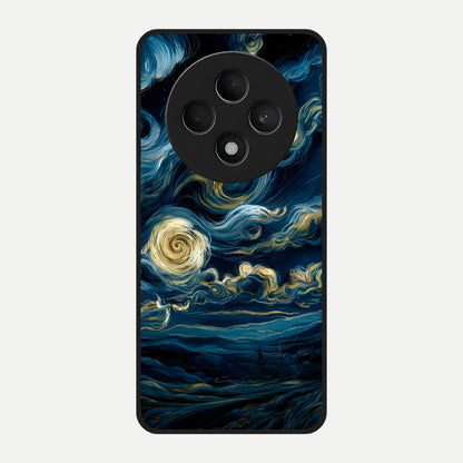  Midnight Sky Whirl Glass Case For Oppo F27 5G back cover – full design glossy printed glass finish
