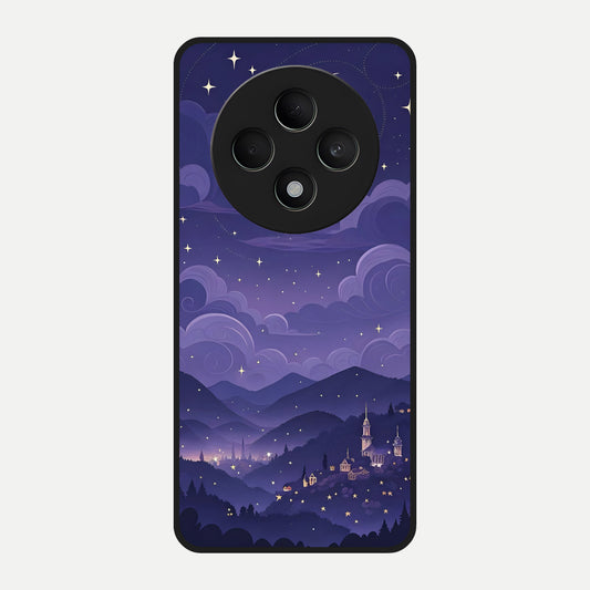  Minimal Night View Glass Case For Oppo F27 5G back cover – full design glossy printed glass finish