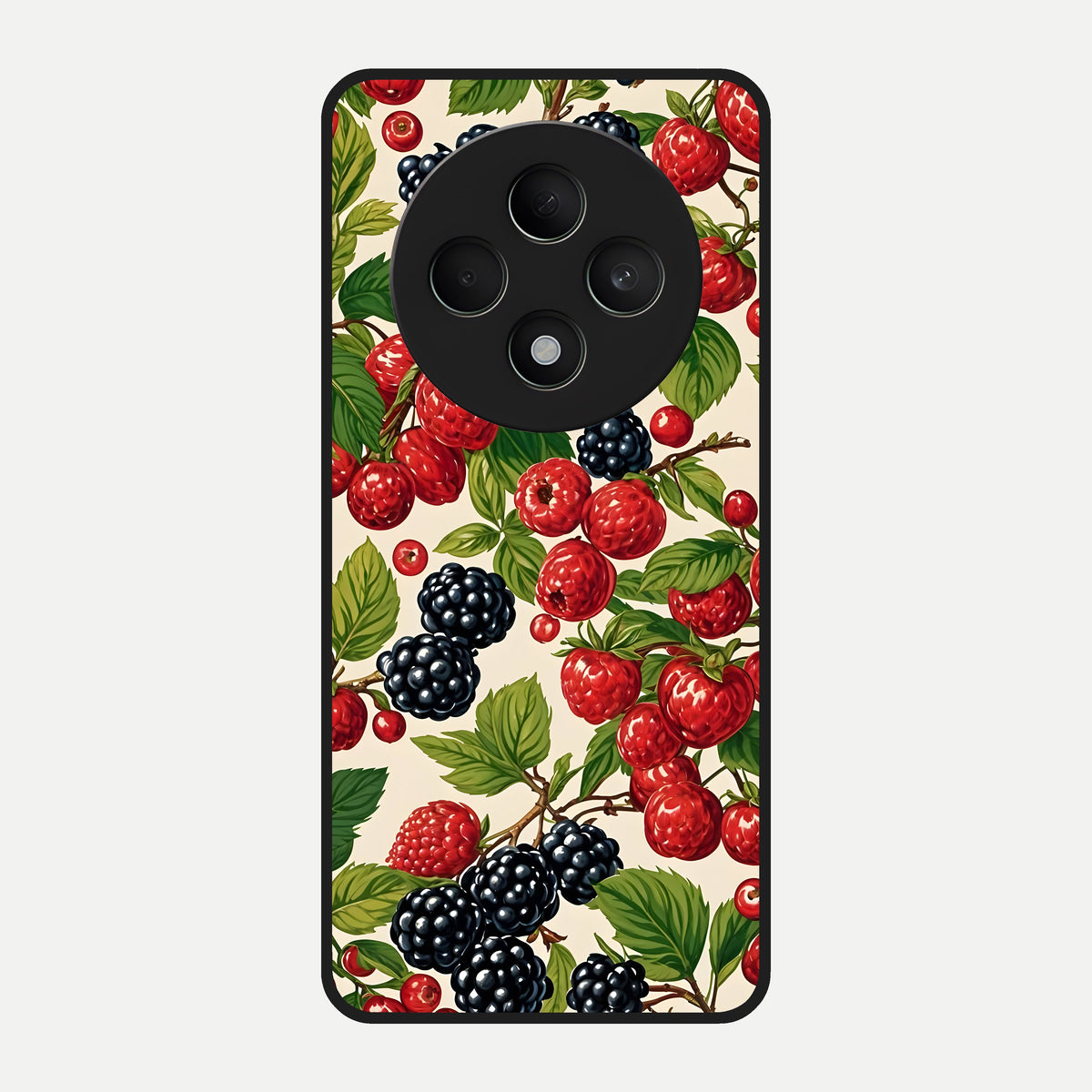  Mixed Berry Collage Glass Case For Oppo F27 5G back cover – full design glossy printed glass finish