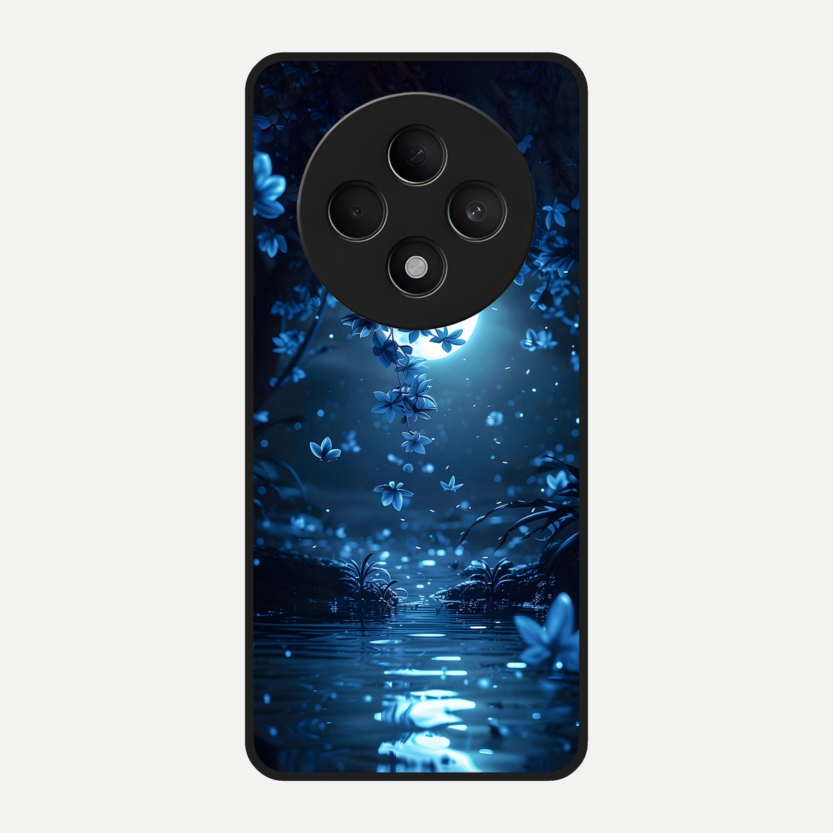  Moonlight Petal Dream Glass Case For Oppo F27 5G back cover – full design glossy printed glass finish