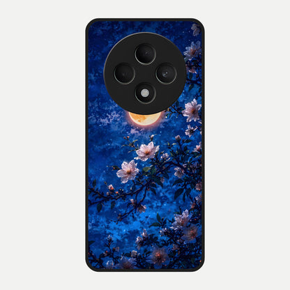  Moonlit Blossoms Night Glass Case For Oppo F27 5G back cover – full design glossy printed glass finish