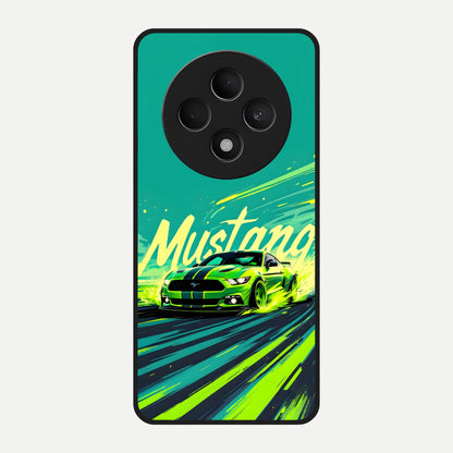 Mustang Bang Glass Case For Oppo F27 5G back cover – full design glossy printed glass finish