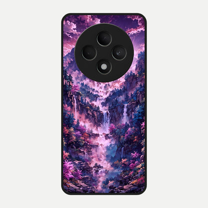  Mystic Cascade Peaks Glass Case For Oppo F27 5G back cover – full design glossy printed glass finish