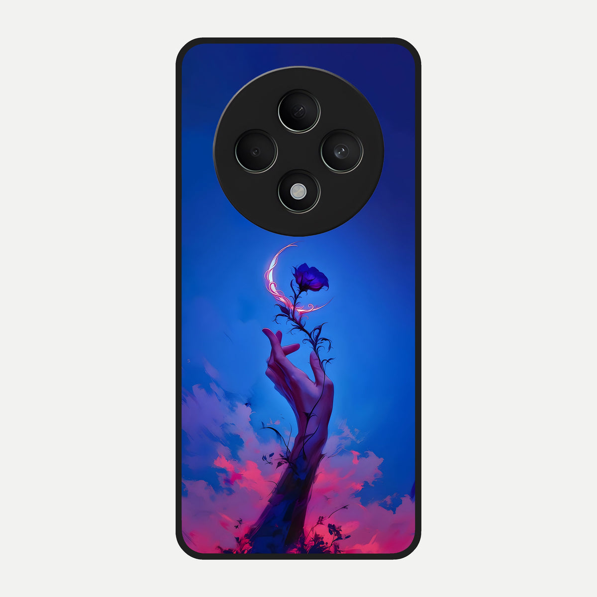  Mystic Hand Glass Case For Oppo F27 5G back cover – full design glossy printed glass finish