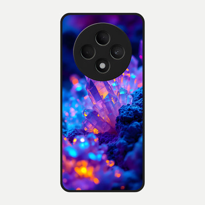  Neon Aura Shards Glass Case For Oppo F27 5G back cover – full design glossy printed glass finish
