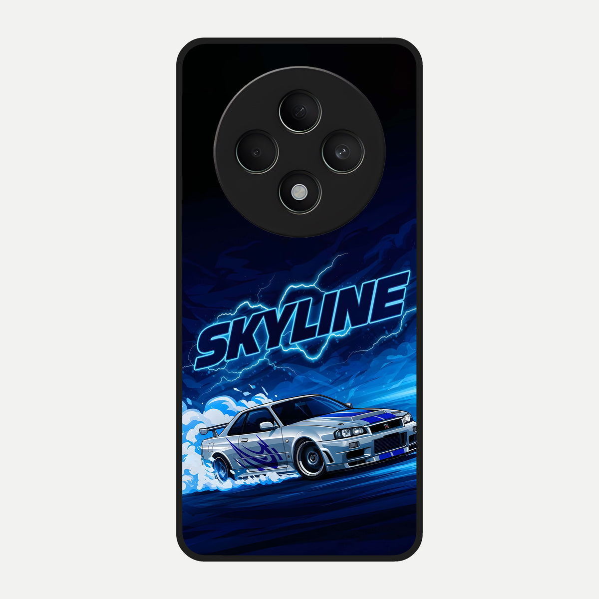  Neon Drift Beast Glass Case For Oppo F27 5G back cover – full design glossy printed glass finish