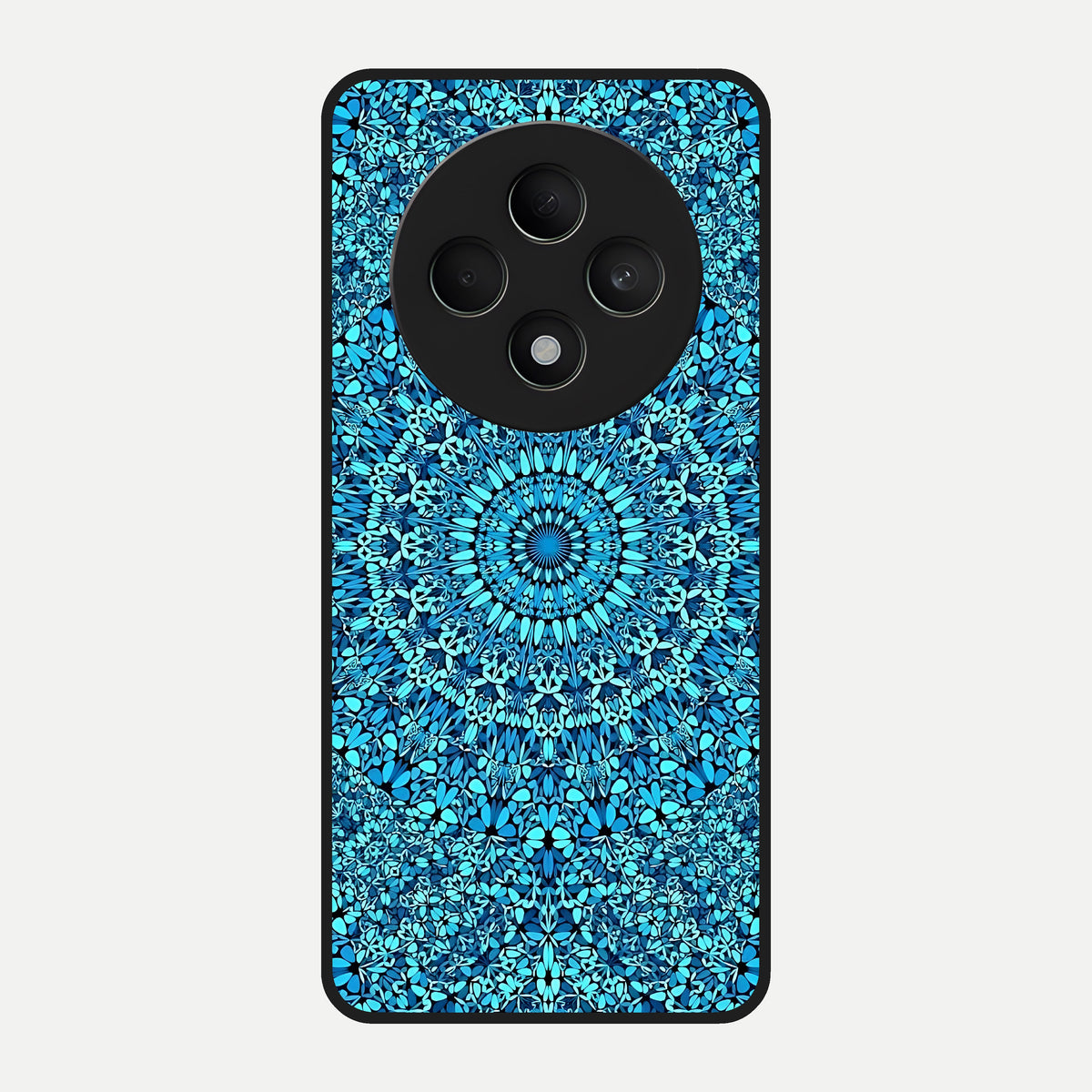  Ocean Bloom Mandala Glass Case For Oppo F27 5G back cover – full design glossy printed glass finish