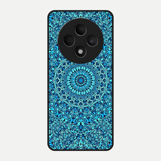  Ocean Bloom Mandala Glass Case For Oppo F27 5G back cover – full design glossy printed glass finish