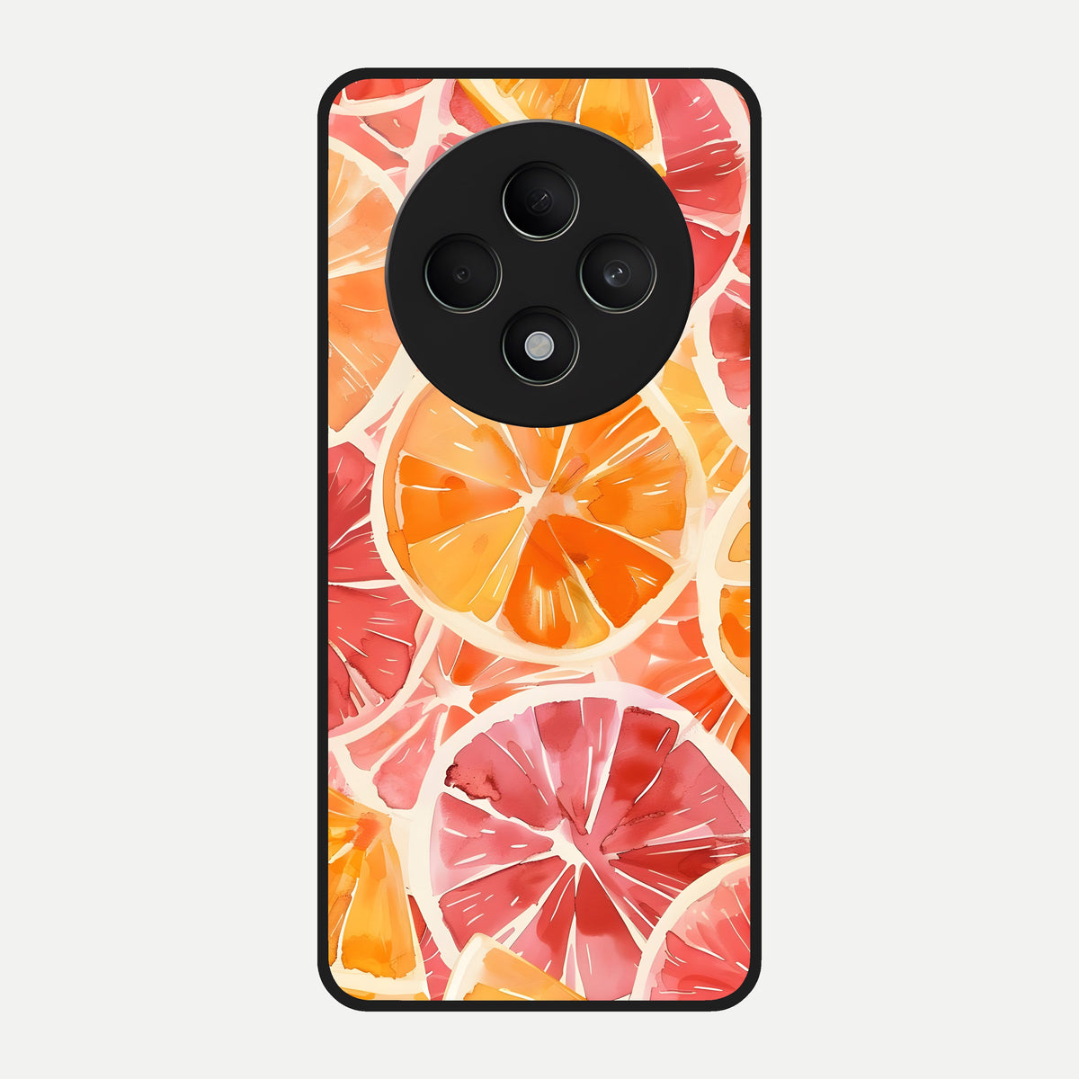  Orange Fruits Pattern Glass Case For Oppo F27 5G back cover – full design glossy printed glass finish