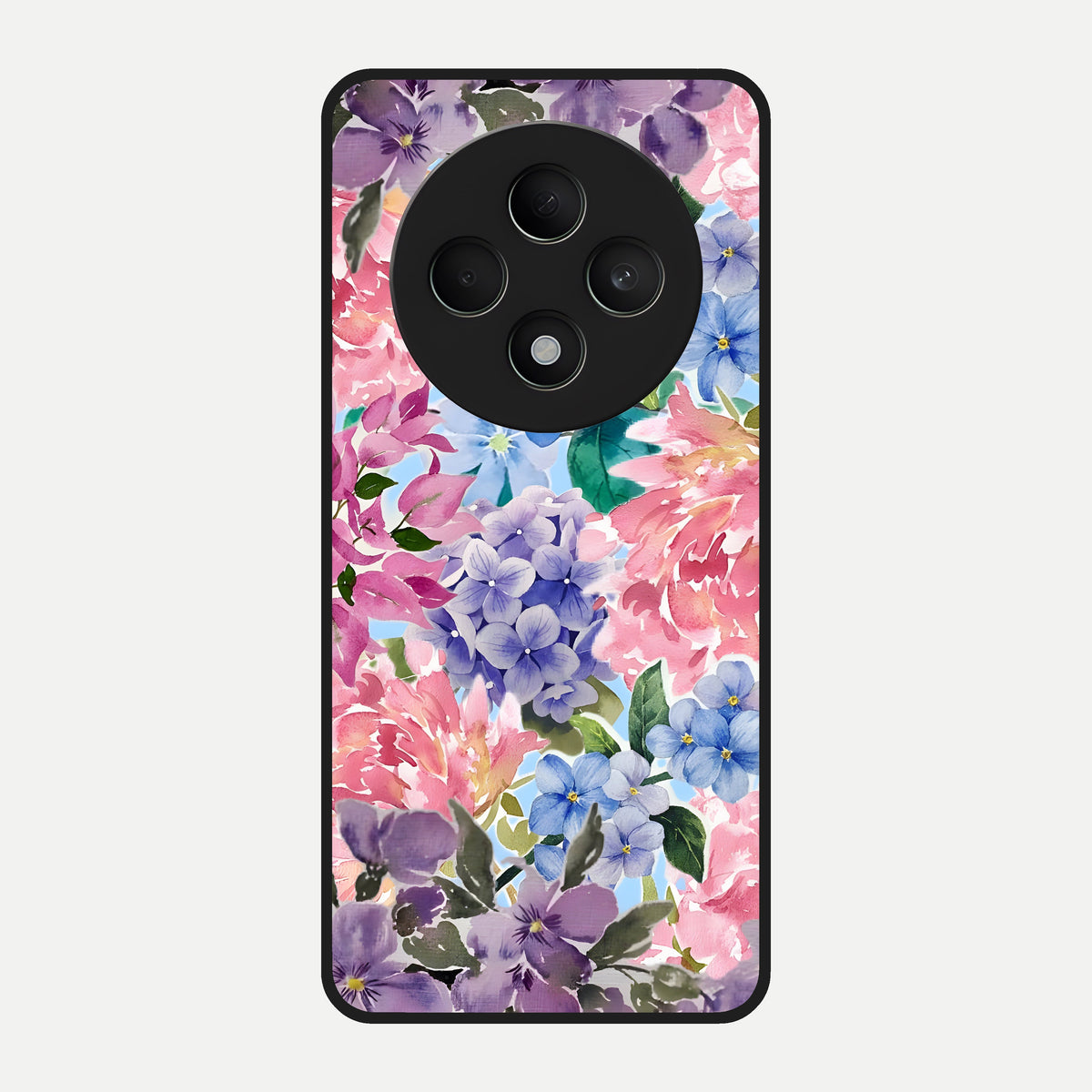  Pastel Floral Mix Glass Case For Oppo F27 5G back cover – full design glossy printed glass finish
