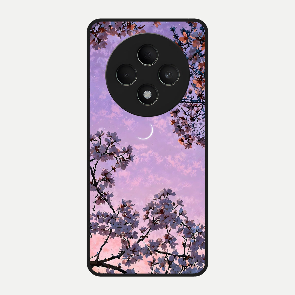 Purple Serenity Moon Glass Case For Oppo F27 5G back cover – full design glossy printed glass finish