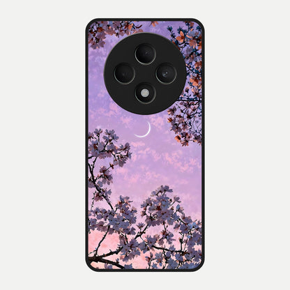  Purple Serenity Moon Glass Case For Oppo F27 5G back cover – full design glossy printed glass finish