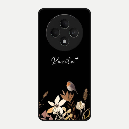  Quiet Garden Tune Custom Name Glass Case For Oppo F27 5G back cover – full design glossy printed glass finish