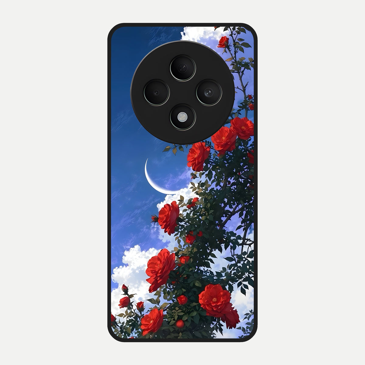  Rose Drift Flowers Glass Case For Oppo F27 5G back cover – full design glossy printed glass finish