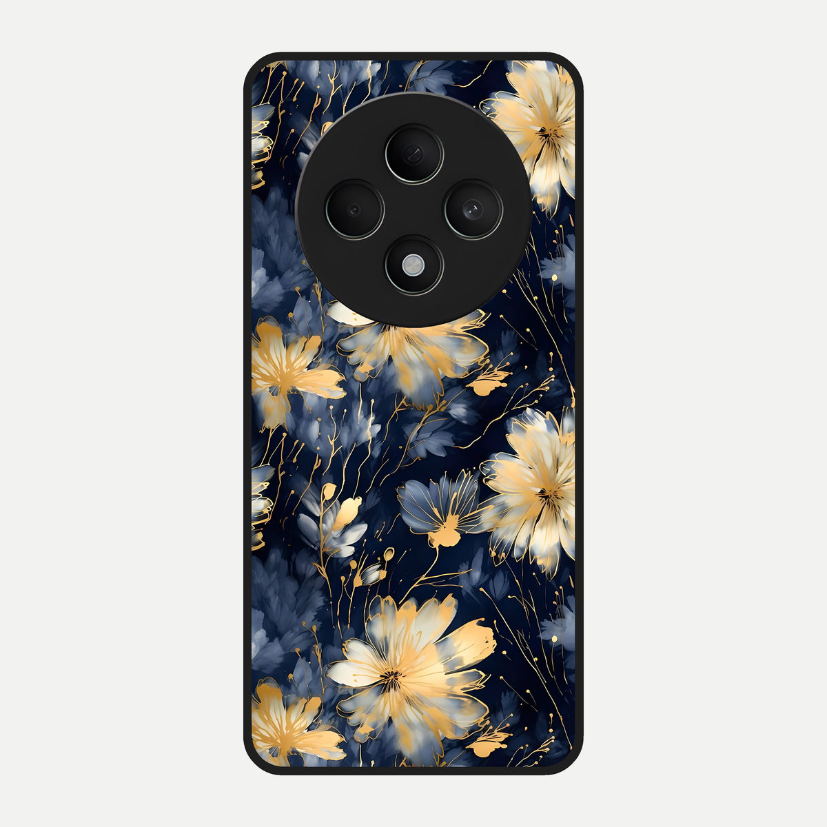  Royal Petal Dream Glass Case For Oppo F27 5G back cover – full design glossy printed glass finish