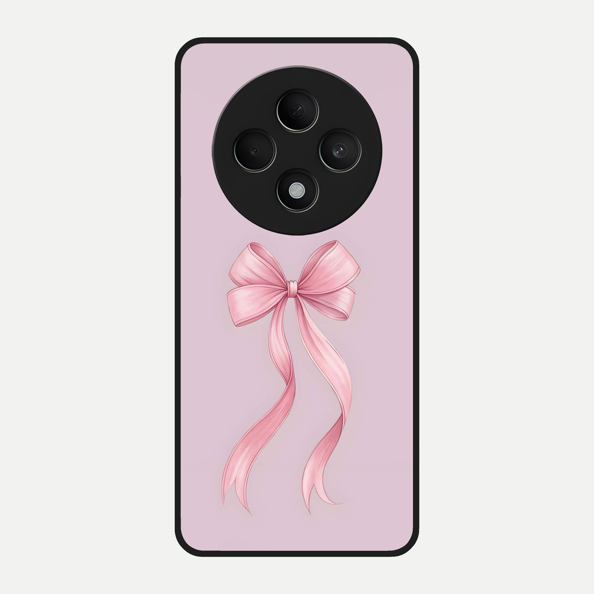  Soft Blush Bow Glass Case For Oppo F27 5G back cover – full design glossy printed glass finish