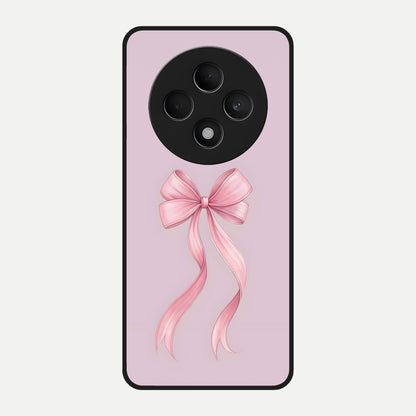  Soft Blush Bow Glass Case For Oppo F27 5G back cover – full design glossy printed glass finish