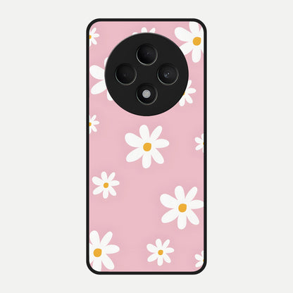 Soft Daisy Bliss Glass Case For Oppo F27 5G back cover – full design glossy printed glass finish