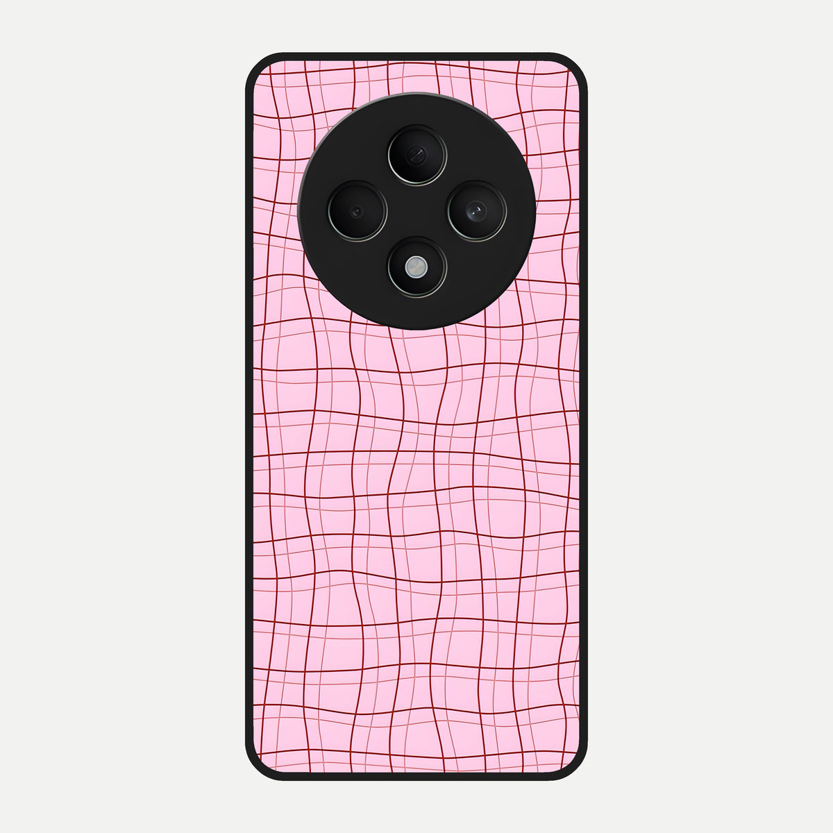  Soft Grid Bliss Glass Case For Oppo F27 5G back cover – full design glossy printed glass finish