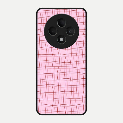  Soft Grid Bliss Glass Case For Oppo F27 5G back cover – full design glossy printed glass finish