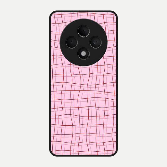  Soft Grid Bliss Glass Case For Oppo F27 5G back cover – full design glossy printed glass finish
