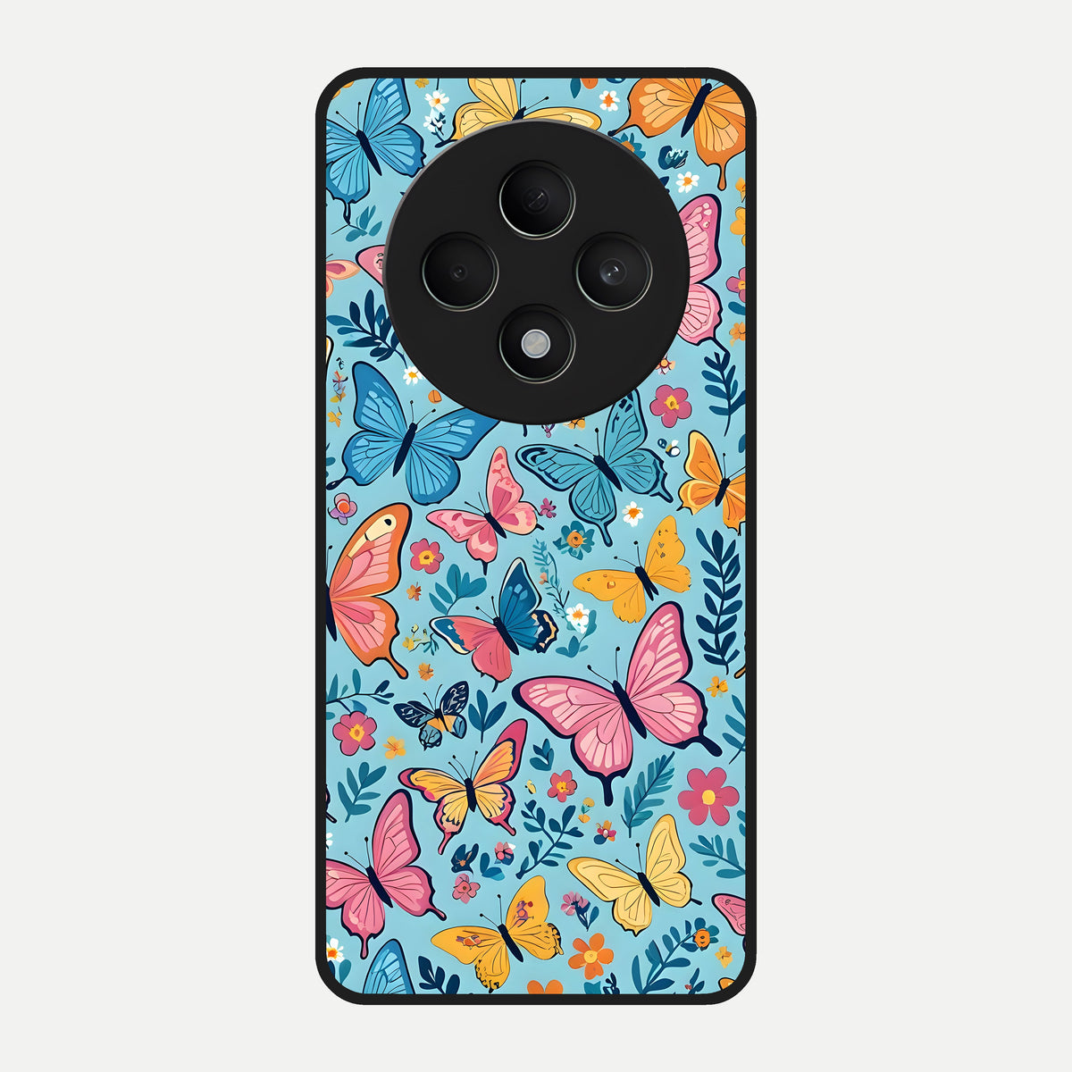  Spring Wing Garden Glass Case For Oppo F27 5G back cover – full design glossy printed glass finish