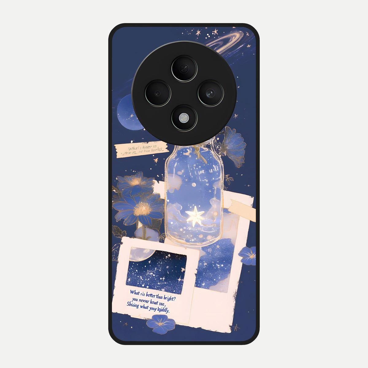  Starlit Cosmic Jar Glass Case For Oppo F27 5G back cover – full design glossy printed glass finish