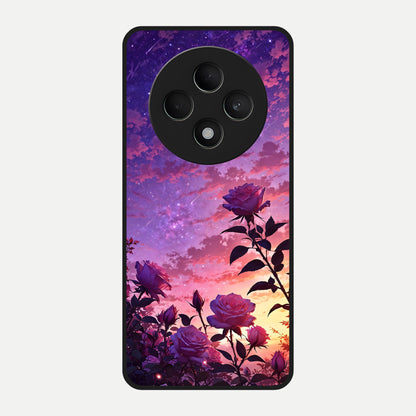  Starlit Rose Twilight Glass Case For Oppo F27 5G back cover – full design glossy printed glass finish