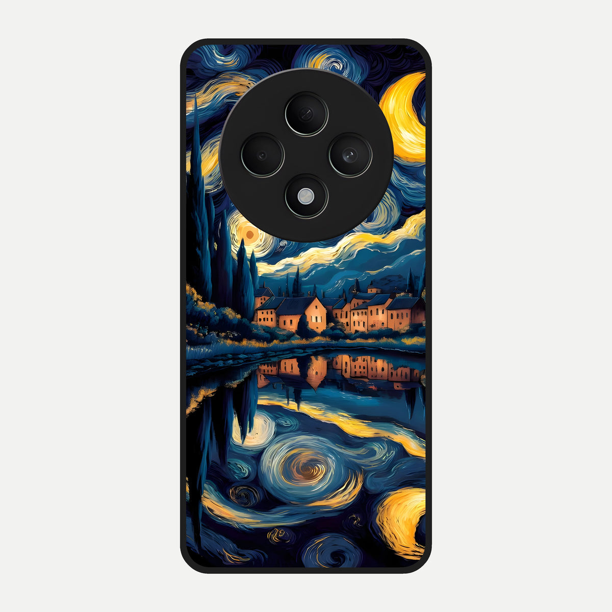  Starry Sky Serenity Glass Case For Oppo F27 5G back cover – full design glossy printed glass finish