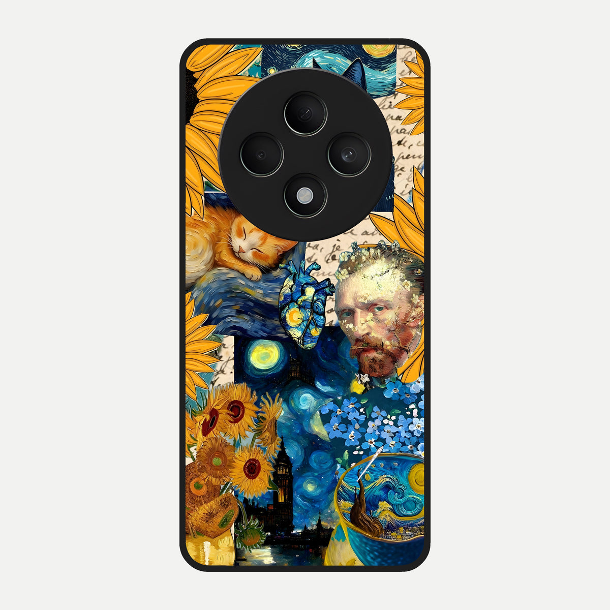  Sunflower Chic Mood Custom Name Glass Case For Oppo F27 5G back cover – full design glossy printed glass finish