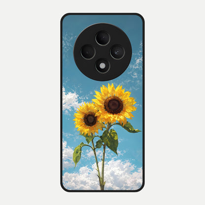  Sunlit Daisy Glow Glass Case For Oppo F27 5G back cover – full design glossy printed glass finish