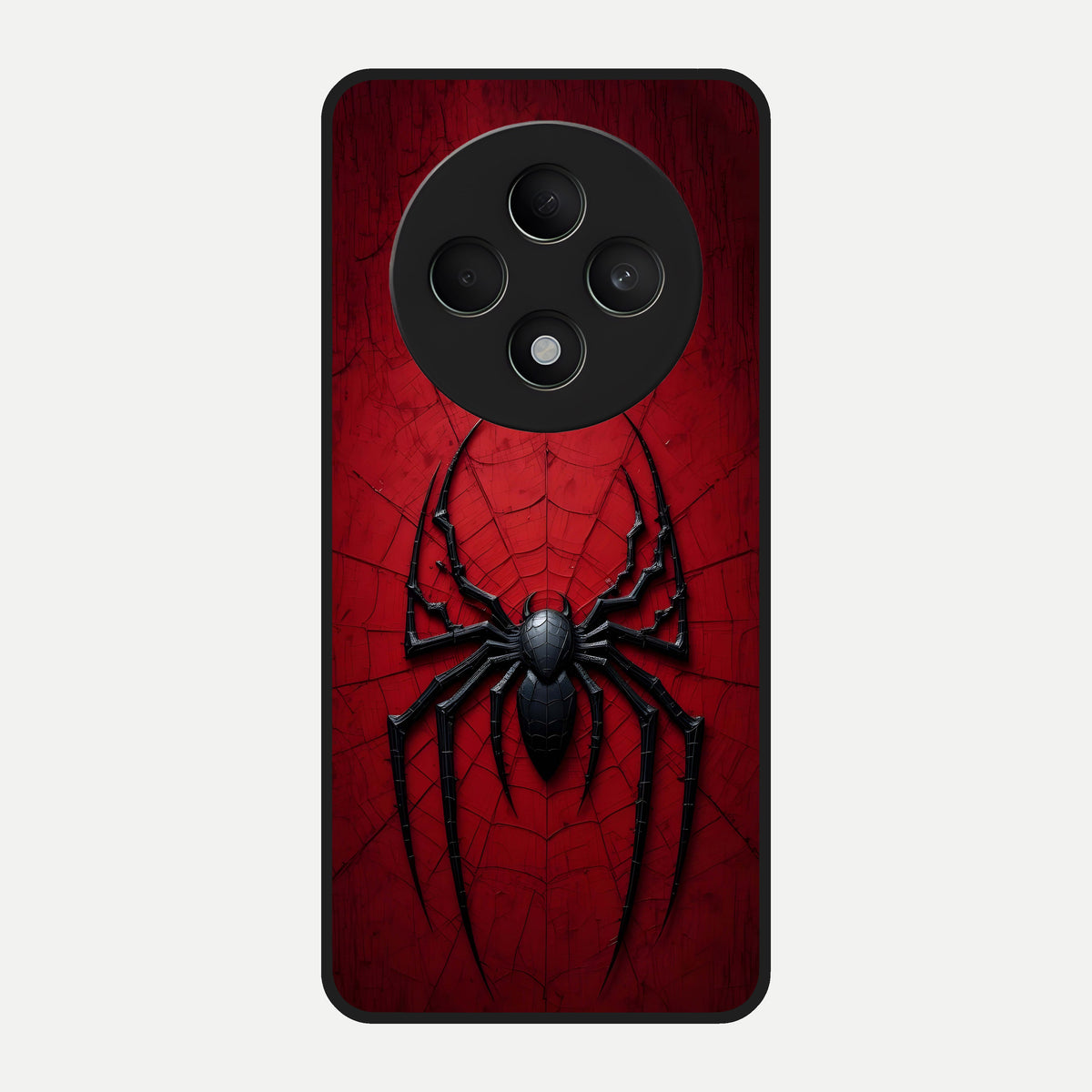  Superhero Web Emblem Glass Case For Oppo F27 5G back cover – full design glossy printed glass finish