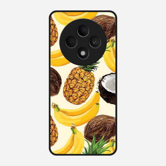  Tropical Fruit Mood Glass Case For Oppo F27 5G back cover – full design glossy printed glass finish