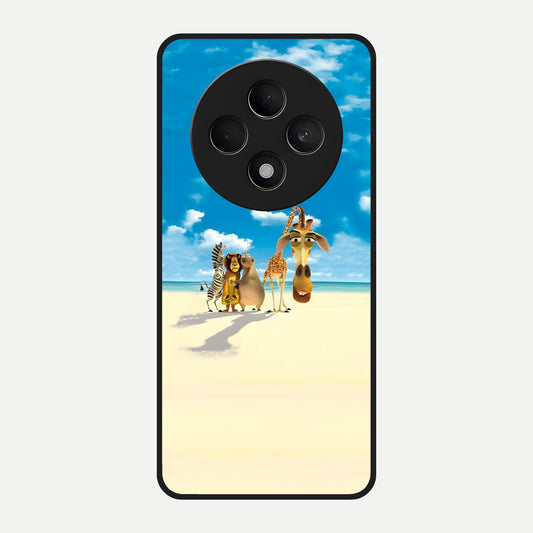  Tropical Fun Squad Glass Case For Oppo F27 5G back cover – full design glossy printed glass finish